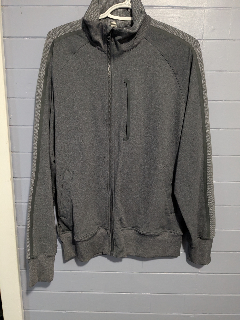 lululemon athletica Men's Gray Full-Zip Track Sweater Jacket